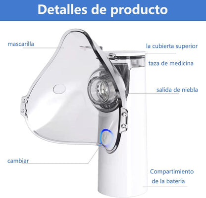 Inhalador nebulizador portátil pilas USB