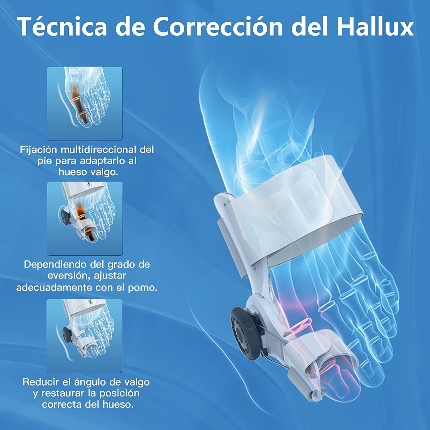 Corrector de juanete ajustable para comodidad y alivio diario